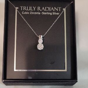 Sterling Silver Necklace with Cubic Zirconia